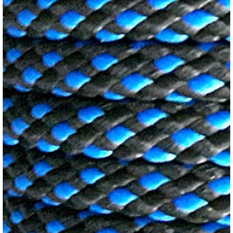 PPM touw 8 mm zwart/vlaggenblauw ruit